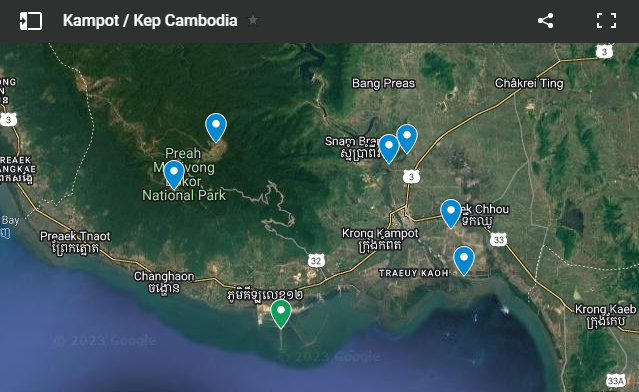 mymaps for google tourism Cambodia
